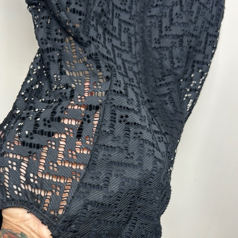 Time and Tru Black One Piece Swimsuit Sleek Design - Picture 2 of 8